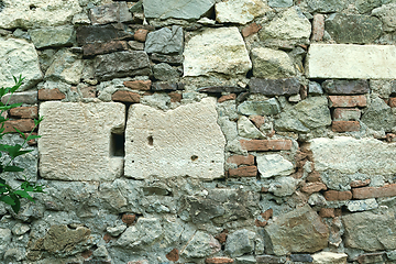 Image showing stones from murus dacicus in a church wall