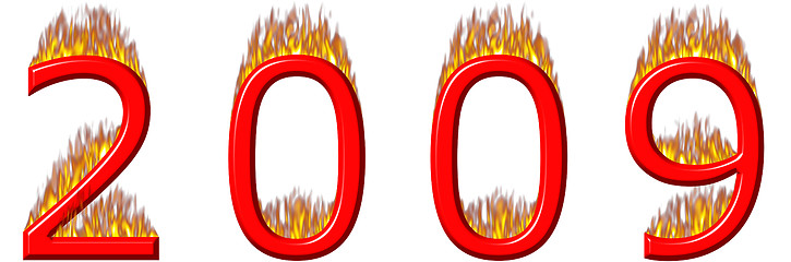 Image showing Year of 2009 on Fire