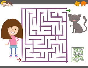 Image showing maze activity for children