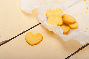 Image showing heart shaped shortbread valentine cookies