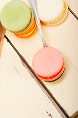 Image showing colorful french macaroons