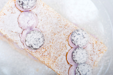 Image showing napoleon blueberry cake dessert