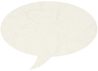 Image showing Crumpled comic speech bubble