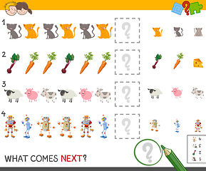 Image showing finish the pattern game for kids