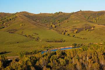 Image showing Beauty evening in the mountains