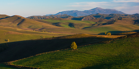 Image showing Beauty summer evening in the mountains