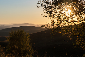 Image showing Beauty sunset in the mountains