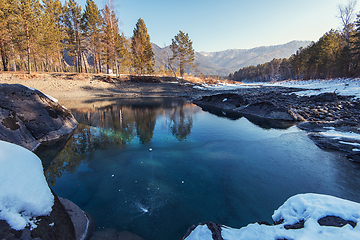 Image showing Crystal pure water of blue lake