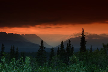Image showing Horizontal Sunset Beam
