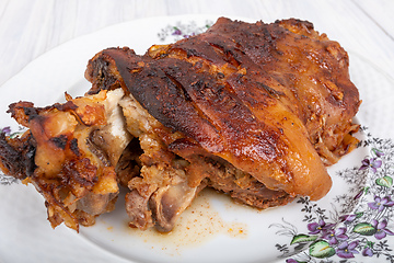 Image showing Roasted pork knuckle, traditional food