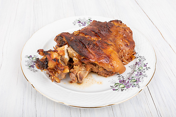 Image showing Roasted pork knuckle, traditional food