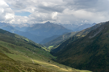 Image showing Trekking in Alps summer vacation