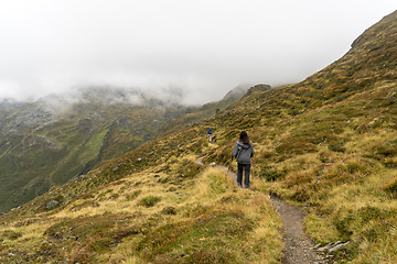 Image showing Hikers in Tyrol Alps at summer