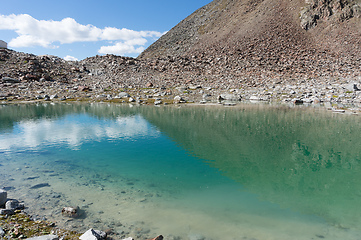 Image showing Mountain lake landscape in Europe Tyrol Alps travel