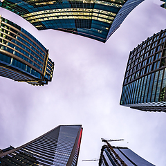 Image showing Financial skyscraper buildings in Charlotte North Carolina USA