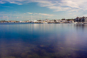 Image showing coastline and waterfront near newport rhode island