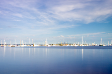 Image showing coastline and waterfront near newport rhode island