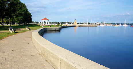 Image showing coastline and waterfront near newport rhode island