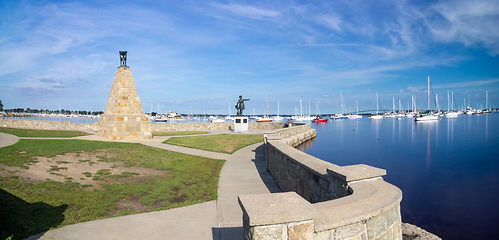 Image showing coastline and waterfront near newport rhode island