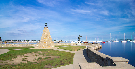 Image showing coastline and waterfront near newport rhode island