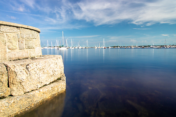 Image showing coastline and waterfront near newport rhode island