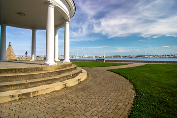 Image showing coastline and waterfront near newport rhode island