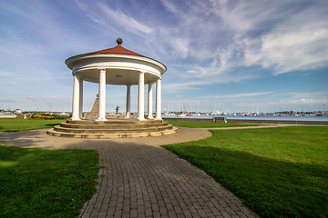 Image showing coastline and waterfront near newport rhode island