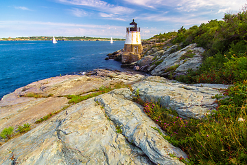 Image showing castle hill lighthouse in newport rhode island