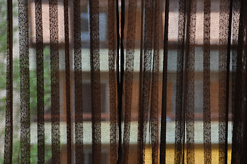 Image showing brown curtains