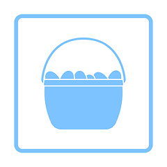 Image showing Easter Basket With Eggs Icon