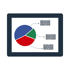 Image showing Tablet With Analytics Diagram Icon