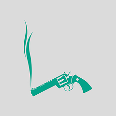 Image showing Smoking Revolver Icon