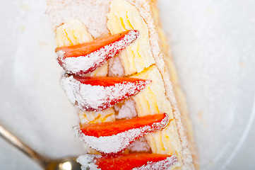 Image showing napoleon strawberry cake dessert