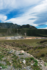 Image showing Stone factory in mountains