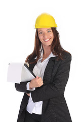 Image showing young businesswoman with documents 