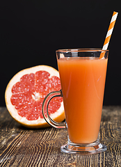 Image showing fresh grapefruit juice