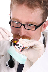 Image showing doctor with poison bottle 