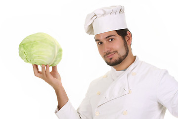 Image showing chef and cabbage