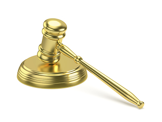 Image showing Golden gavel