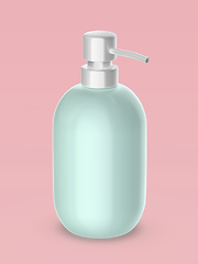 Image showing Shiny liquid soap dispenser