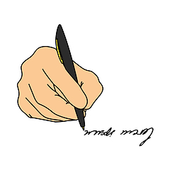 Image showing Signing Hand Icon