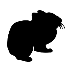 Image showing Daurian Pika Silhouette