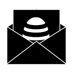 Image showing Envelop With Easter Egg Icon