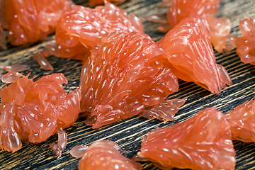 Image showing a piece of peeled grapefruit