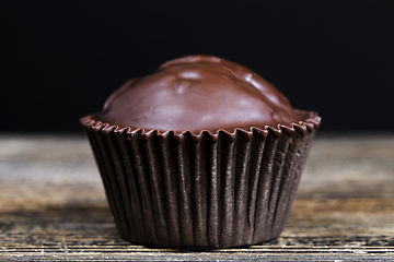 Image showing black chocolate cupcake