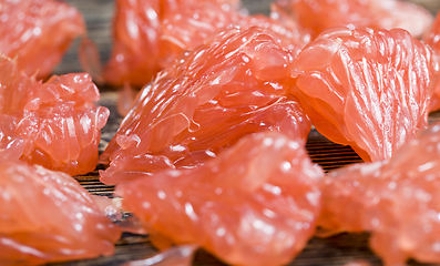 Image showing a piece of peeled grapefruit