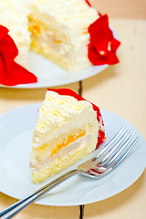 Image showing whipped cream mango cake