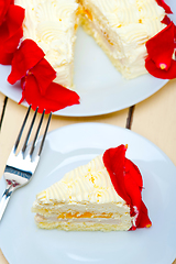 Image showing whipped cream mango cake