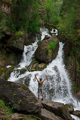 Image showing Waterfall in Altai Mountains