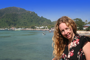 Image showing Woman at the beach.